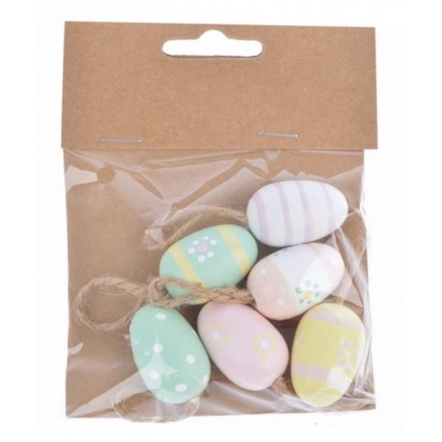 Набор подвесных украшений Happy eggs 3 см 6 шт Набор подвесных украшений Happy eggs 3 см 6 шт